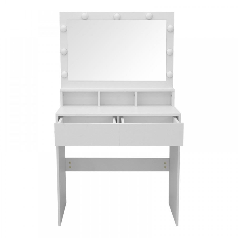 Τουαλέτα κρεβατοκάμαρας Vanity pakoworld με led λευκό 80x40x140εκ