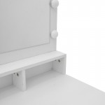 Τουαλέτα κρεβατοκάμαρας Vanity pakoworld με led λευκό 80x40x140εκ