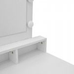 Τουαλέτα κρεβατοκάμαρας Virna pakoworld με led λευκό 80x40x145εκ