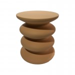 Βοηθητικό τραπέζι Jonne pakoworld MGO terracotta Φ40x46εκ