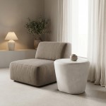 Τραπέζι σαλονιού Fedris pakoworld mdf λευκό Φ60x45εκ