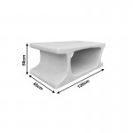 Τραπέζι σαλονιού Nafel pakoworld mdf λευκό 120x60x45εκ