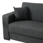 Γωνιακός καναπές-κρεβάτι αναστρέψιμος Dumma pakoworld ύφασμα ανθρακί 226x148x86εκ