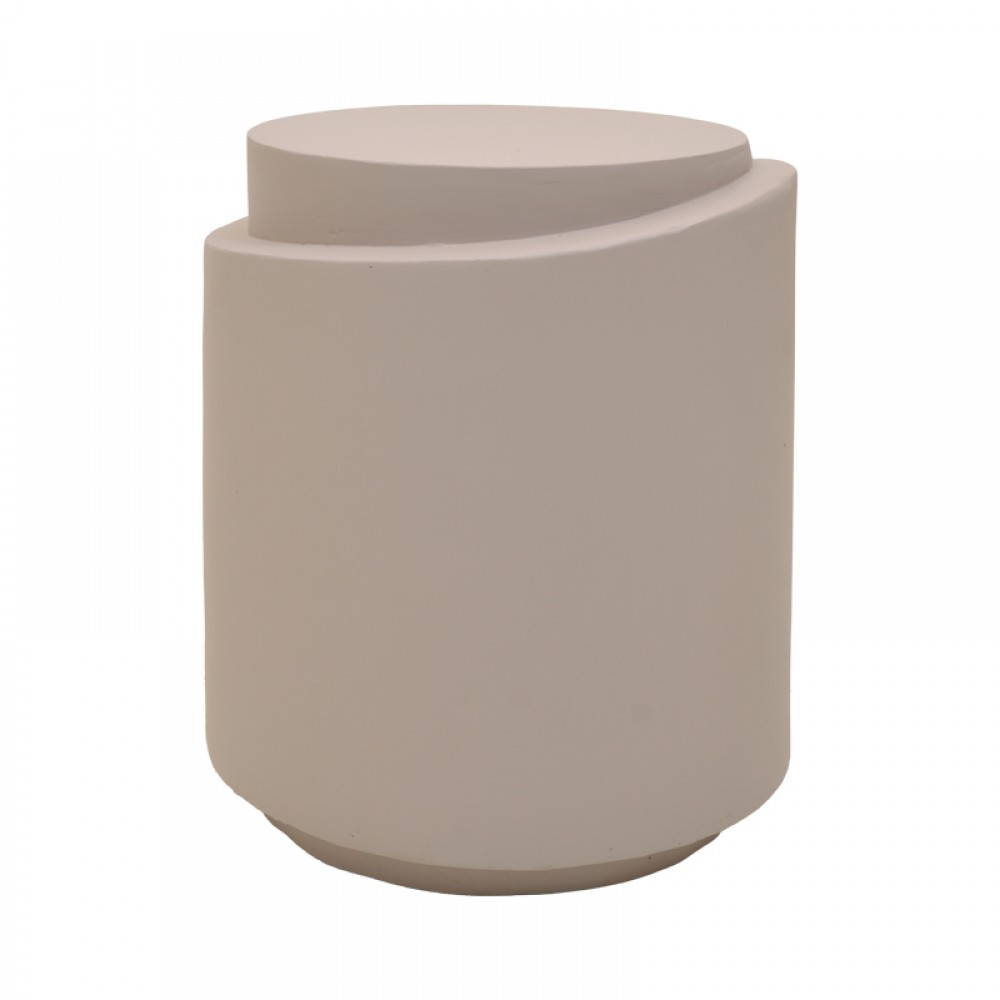 Βοηθητικό τραπέζι Fortox pakoworld MGO cappuccino Φ40x49.5εκ