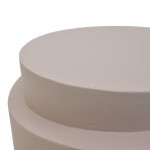 Βοηθητικό τραπέζι Fortox pakoworld MGO cappuccino Φ40x49.5εκ