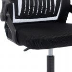 Καρέκλα γραφείου Plymot pakoworld mesh χρώμα μαύρο 48x58x112-122εκ