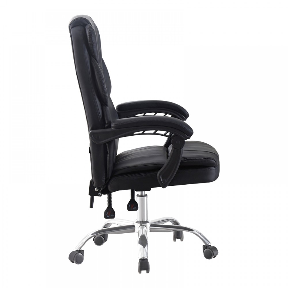 Καρέκλα γραφείου διευθυντή Sanema pakoworld pu μαύρο 62x67x112-122εκ