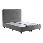 Κρεβάτι διπλό Punto pakoworld με αποθηκευτικό χώρο ανθρακί βελούδο 160x200εκ