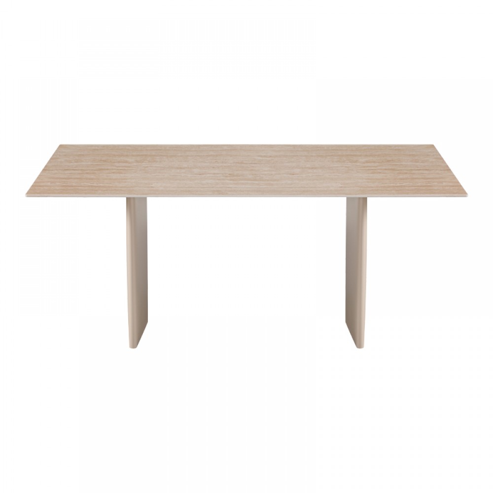Τραπέζι Releno pakoworld sintered stone σε όψη τραβερτίνας 180x90x75εκ
