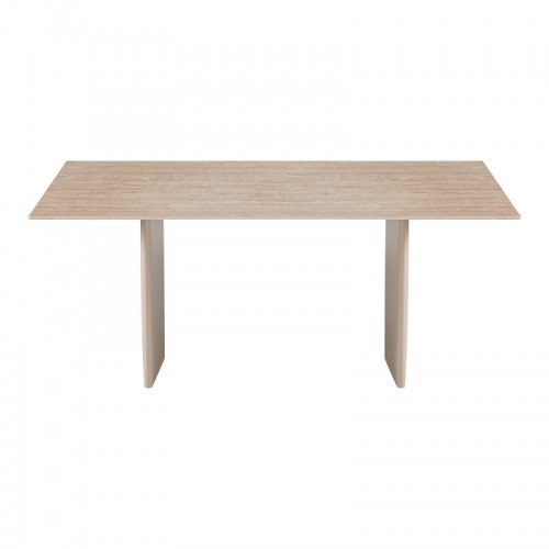 Τραπέζι Releno pakoworld sintered stone σε όψη τραβερτίνας 180x90x75εκ