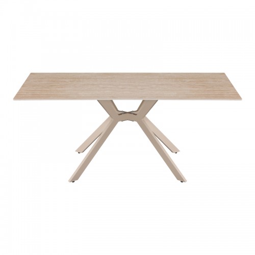 Τραπέζι Olven pakoworld sintered stone σε όψη τραβερτίνας 180x90x75εκ