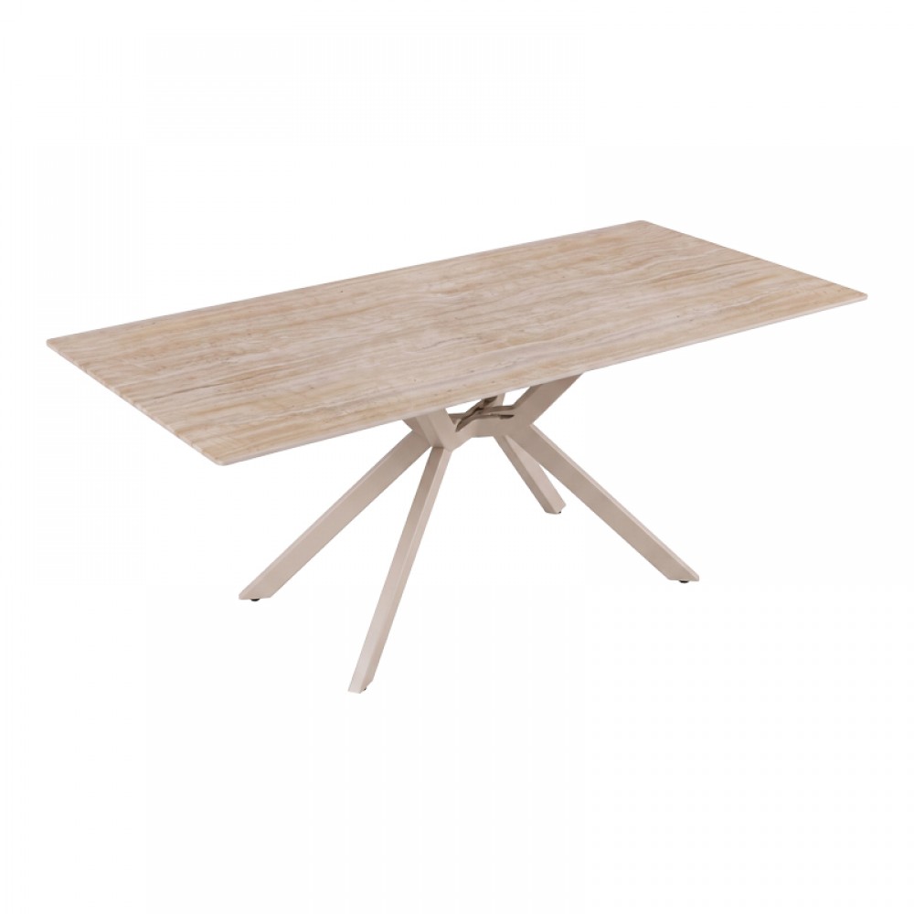 Τραπέζι Olven pakoworld sintered stone σε όψη τραβερτίνας 180x90x75εκ