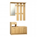 Έπιπλο εισόδου Jentia pakoworld  με καθρέπτη sonoma MDF 113x100x89εκ