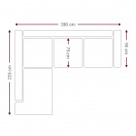 Γωνιακός καναπές Hanson-Mocca-Αριστερή