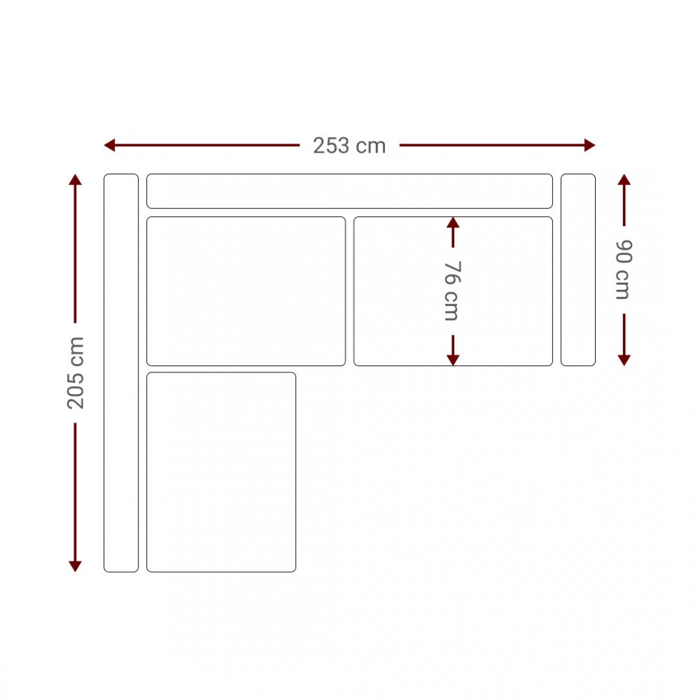 Γωνιακός καναπές Verde-Petrol