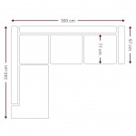 Γωνιακός καναπές Fredrik-Kokkino-Αριστερή