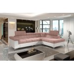 Γωνιακός καναπές Alcyone-Δεξιά-Leuko-Roz