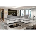 Γωνιακός καναπές Alcyone-Δεξιά-Leuko - Gkri anoixto