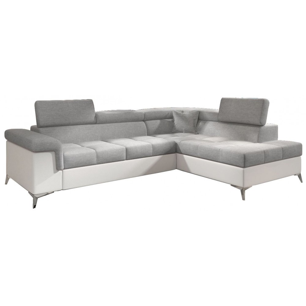 Γωνιακός καναπές Alcyone-Δεξιά-Leuko - Gkri anoixto