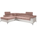 Γωνιακός καναπές Alcyone-Αριστερή-Leuko-Roz