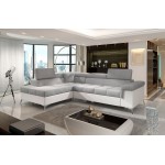 Γωνιακός καναπές Alcyone-Αριστερή-Leuko - Gkri anoixto