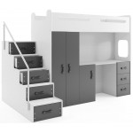 Κουκέτα Steps plus-Leuko - Grafitis 258x151.5x180