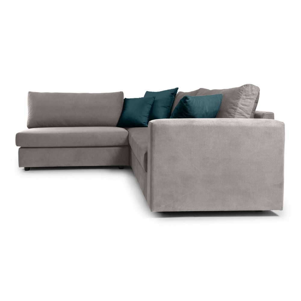 Γωνιακός καναπές Verde-Gkri Anoixto