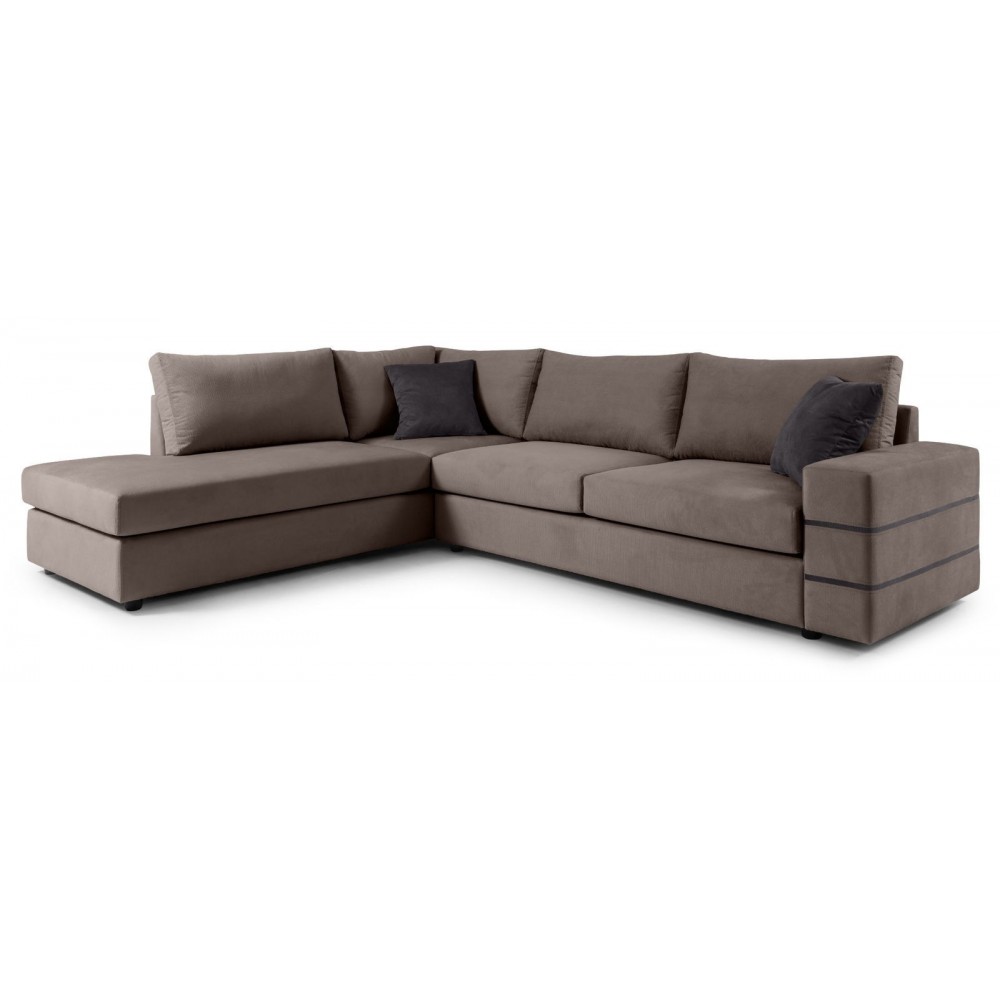 Γωνιακός καναπές Holmes-Mocca-Αριστερή