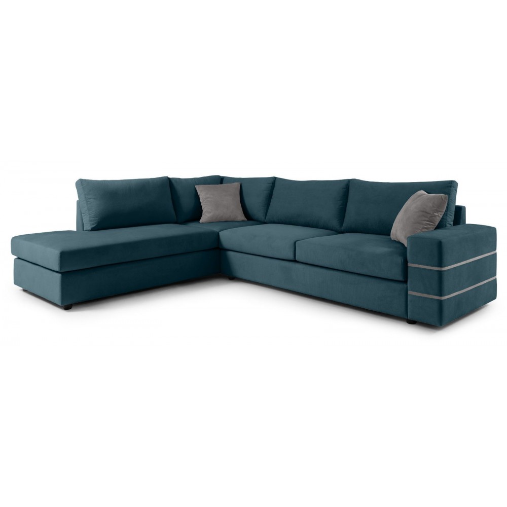 Γωνιακός καναπές Holmes-Petrol-Αριστερή