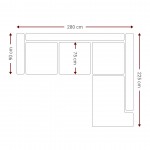 Γωνιακός καναπές Holmes-Petrol-Δεξιά