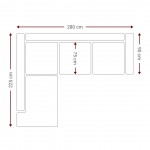 Γωνιακός καναπές Holmes-Gkri-Αριστερή