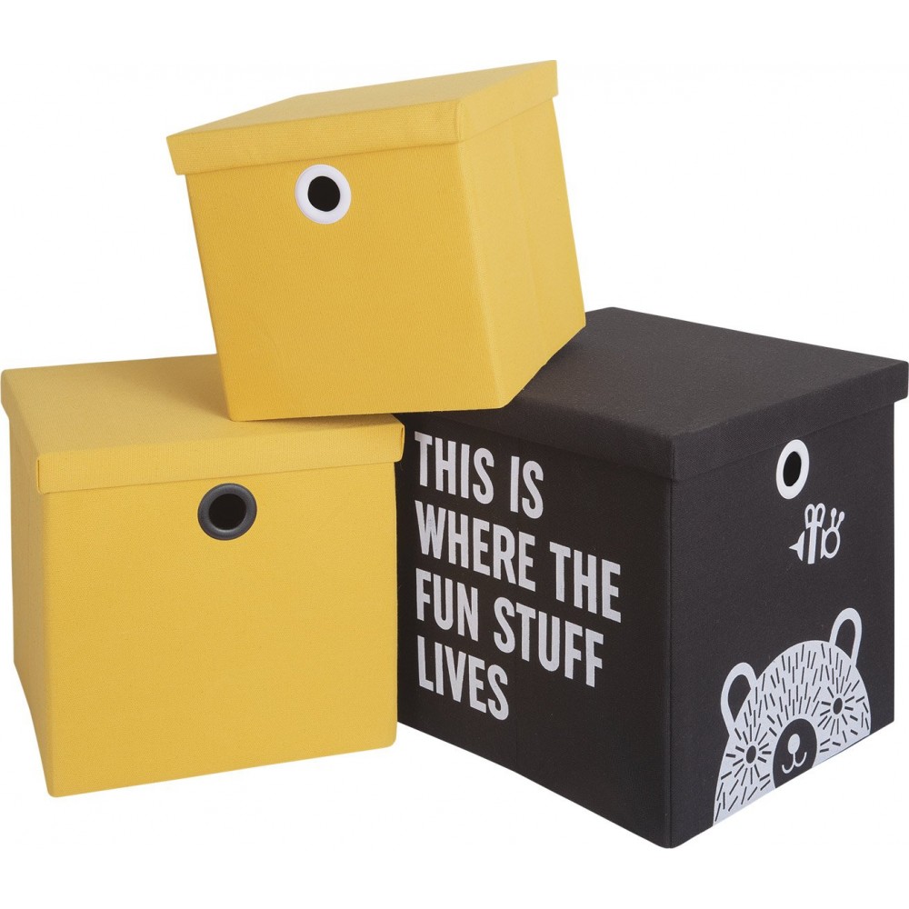 Σετ 3 κουτιά αποθήκευσης Hold