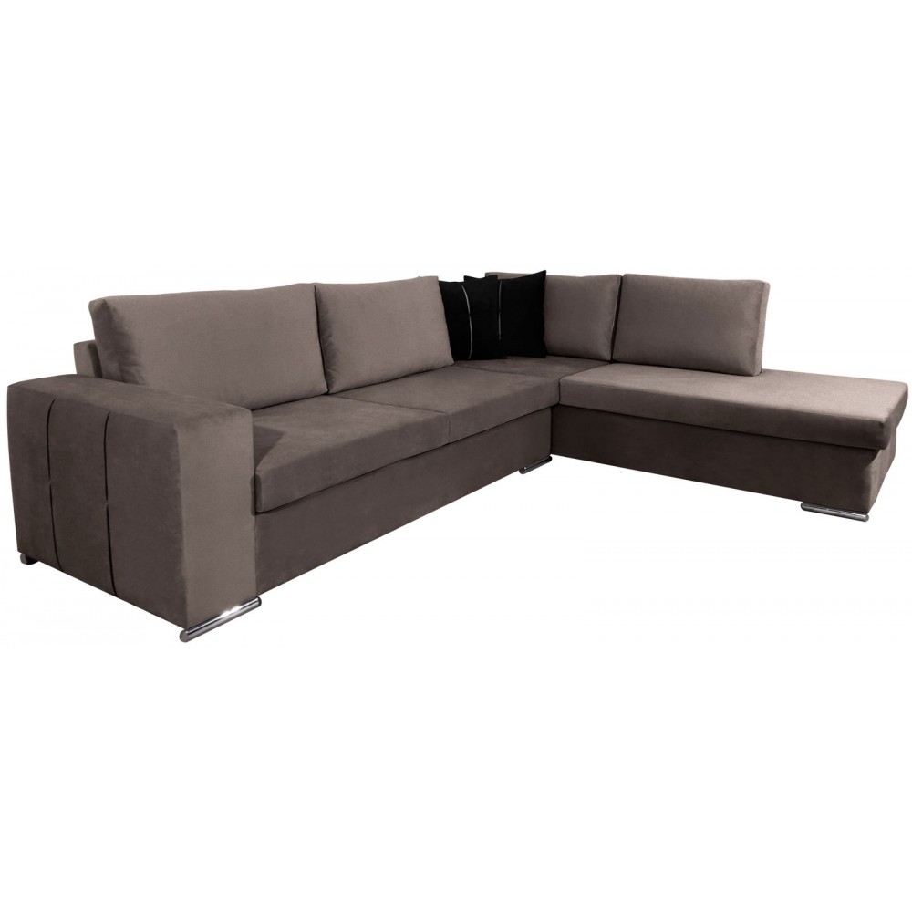 Γωνιακός καναπές Stripe-Kafe Anoixto-Αριστερή