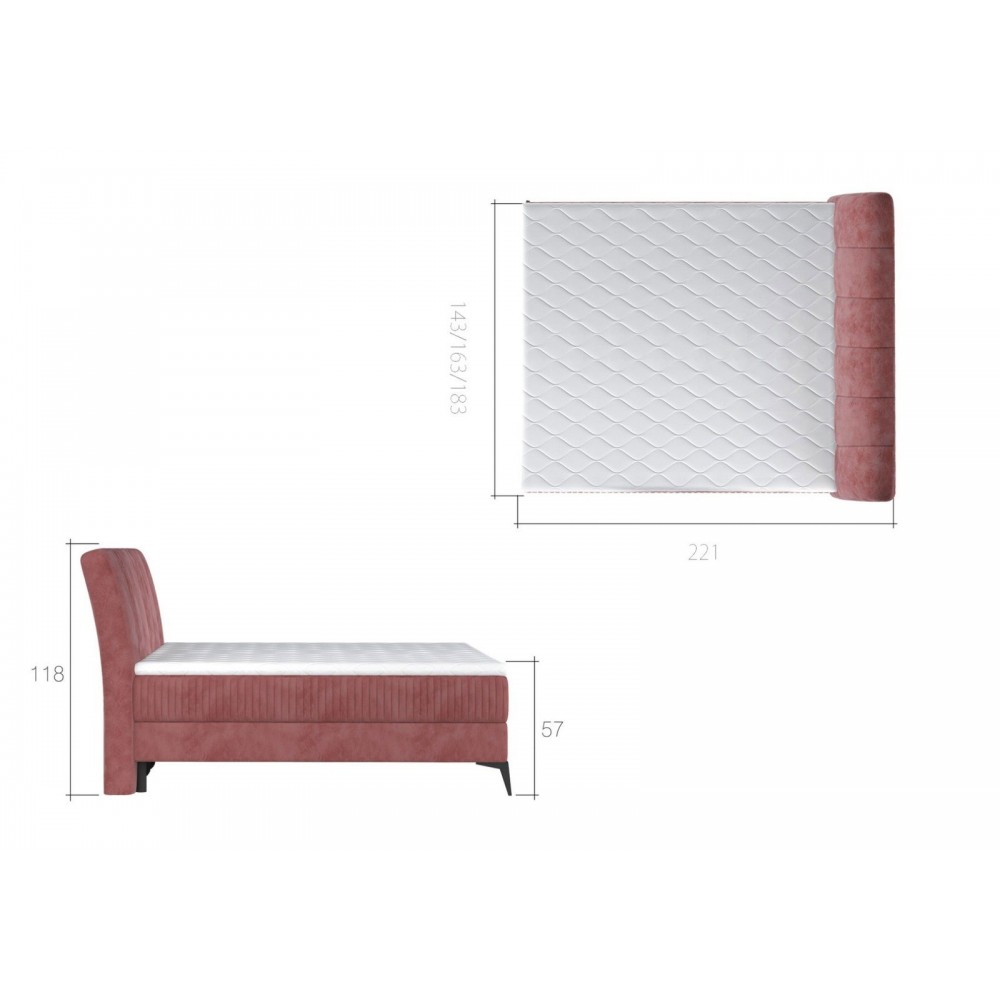 Επενδυμένο Κρεβάτι Ardito-160 x 200-Mple