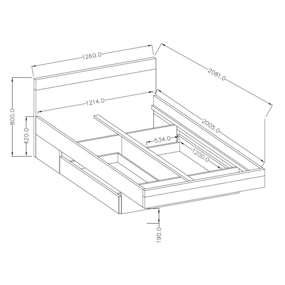 Κρεβάτι Bron-120 x 200
