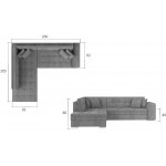 Γωνιακός καναπές Pueblo-Αριστερή-Mauro - Gkri anoixto