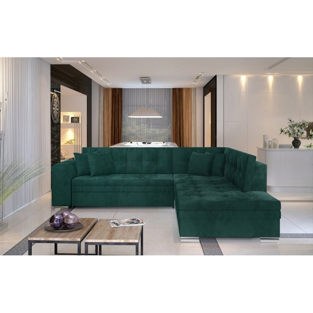 Γωνιακός καναπές Pueblo-Δεξιά-Prasino