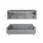 Καναπές Amelion τριθέσιος-Mauro