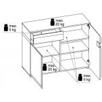 Μπουφές Lugano 2D1S plus