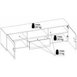 Έπιπλο τηλεόρασης Lugano 2D1S