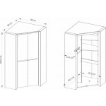 Γωνιακή ντουλάπα Alaska