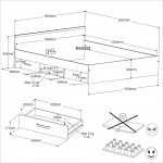 Κρεβάτι Novel-140 x 190-Fusiko-Mavro