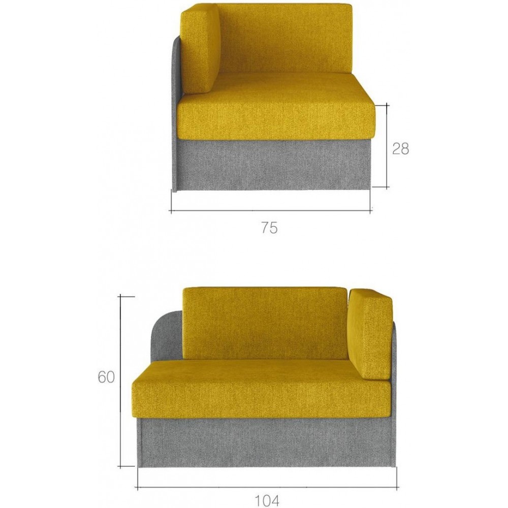 Καναπές - κρεβάτι Luxemburg-Gkri-Roz