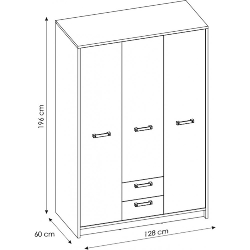 Ντουλάπα Nebraska τρίφυλλη