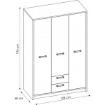 Ντουλάπα Nebraska τρίφυλλη