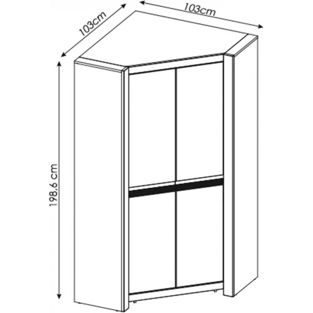 Ντουλάπα Sydney γωνιακή