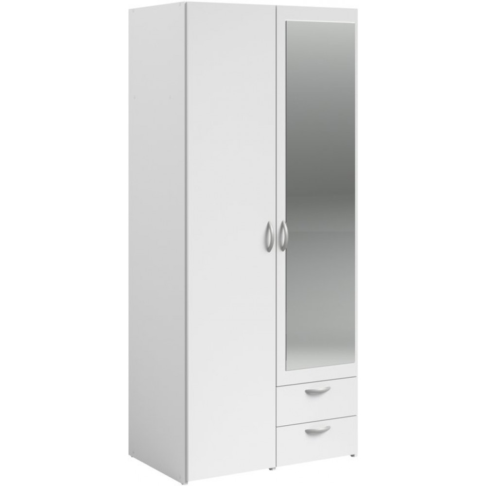 Ντουλάπα Dorm δίφυλλη με καθρέπτη 80.7x51.7x185
