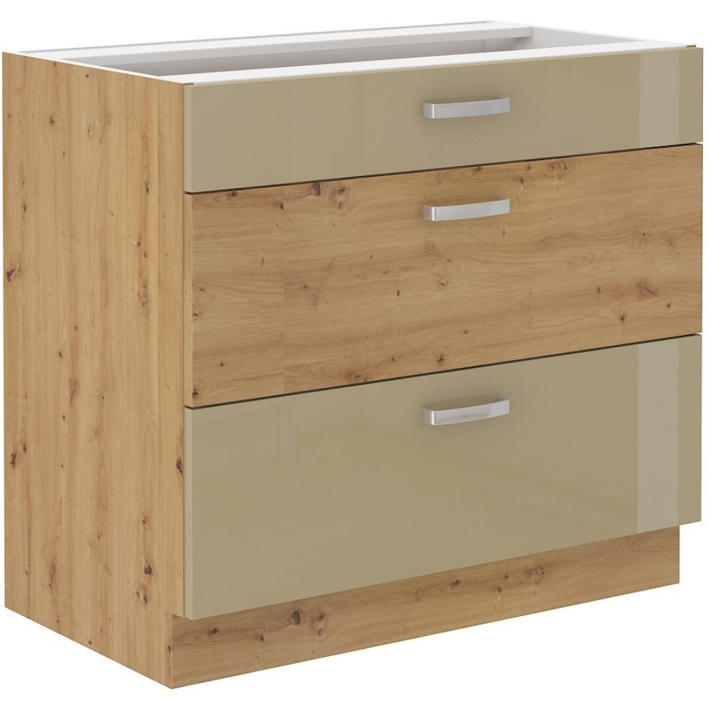 Επιδαπέδιο ντουλάπι Artista 80 D 3S BB-Capuccino