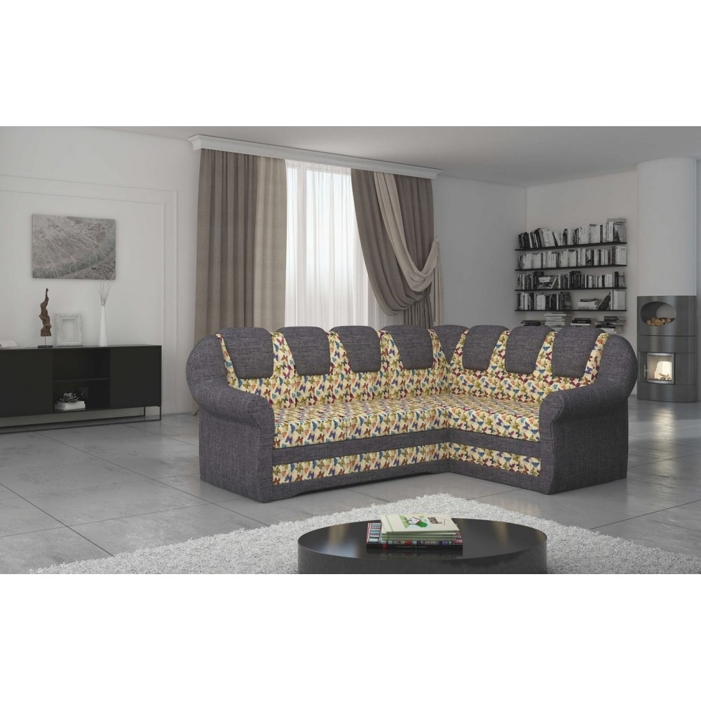 Γωνιακός καναπές King II-Δεξιά-Gkri - Butterfly 243x190x105
