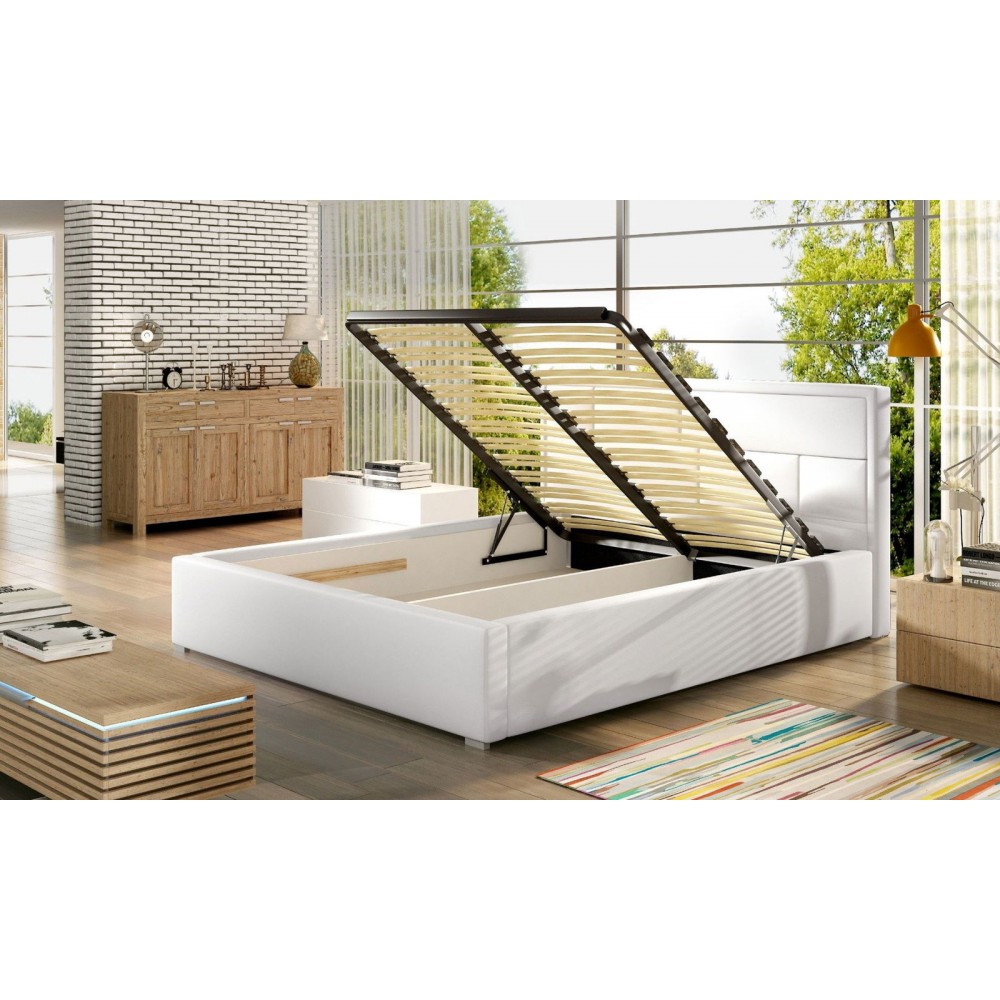 Επενδυμένο κρεβάτι Maestra-160 x 200-Leuko